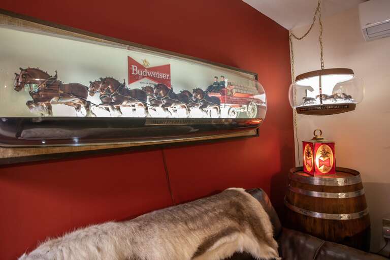 Unique Vintage Brewerania in Lower Level Den and Game Room!