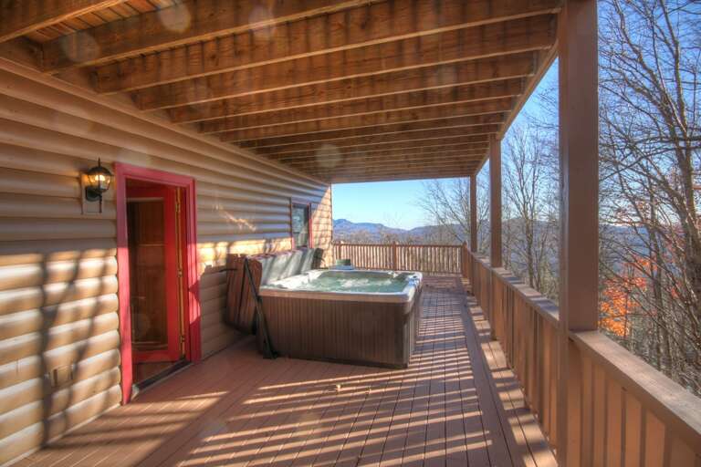 Hot Tub on Lower Covered Deck Hot Tub on Lower Covered Deck