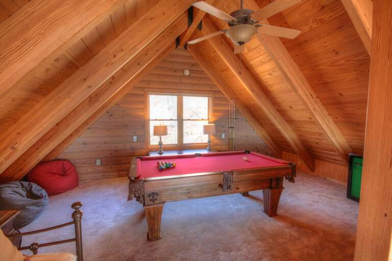Pool Table Located in Loft Game Room Pool Table Located in Loft Game Room