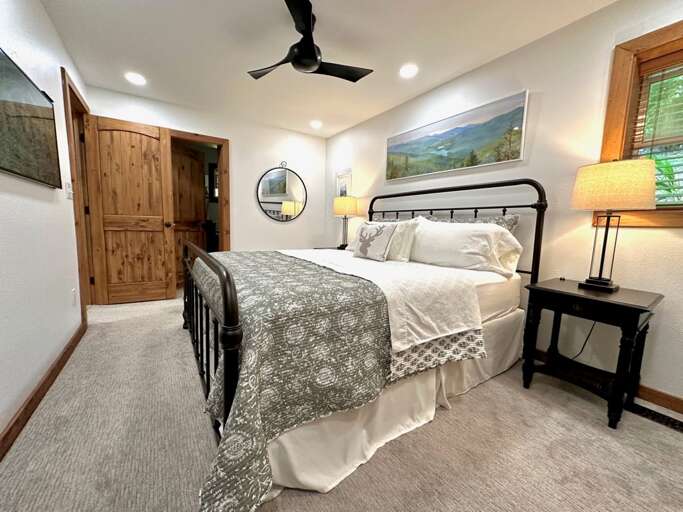 King Bed and Ensuite Bathroom in the Master Bedroom