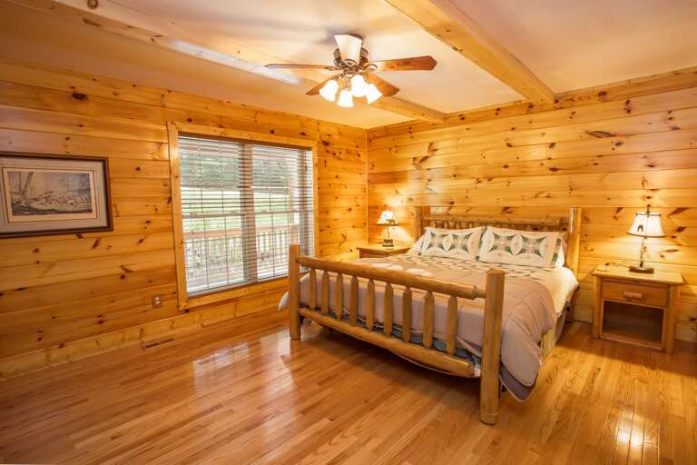 King Master Suite 1 with  Wood Framed Bed