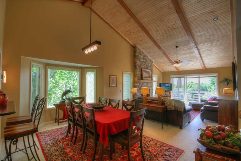 Main Level Living Area with View and Access to Deck