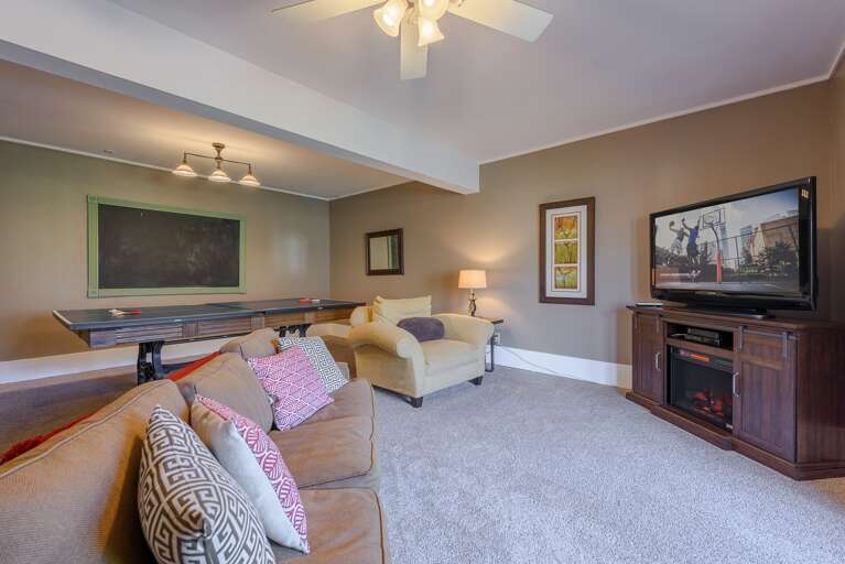 Comfy Furniture to Relax in Downstairs Den