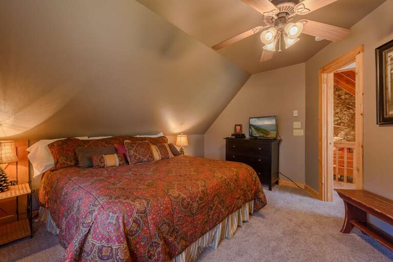 Upstairs King Bedroom Suite with HDTV