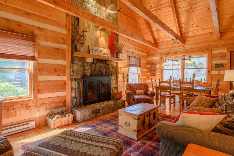 Wood Burning Fireplace in Great Room