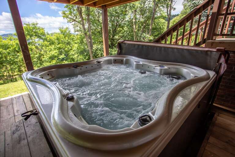 Hottub on lower deck