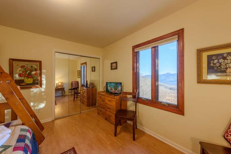 Mountain Views from the Bunk Bedroom on the Main Level