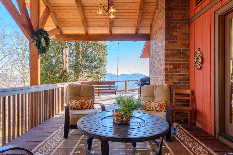 Views from Outdoor Living Area and Porch Swing