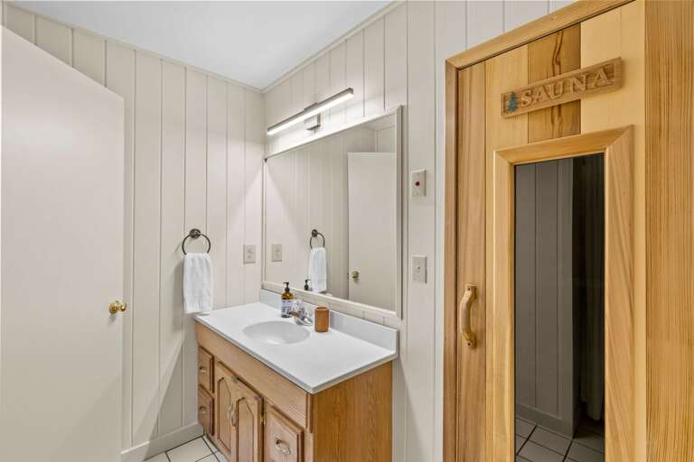 Sauna and Lower Level Full Bathroom