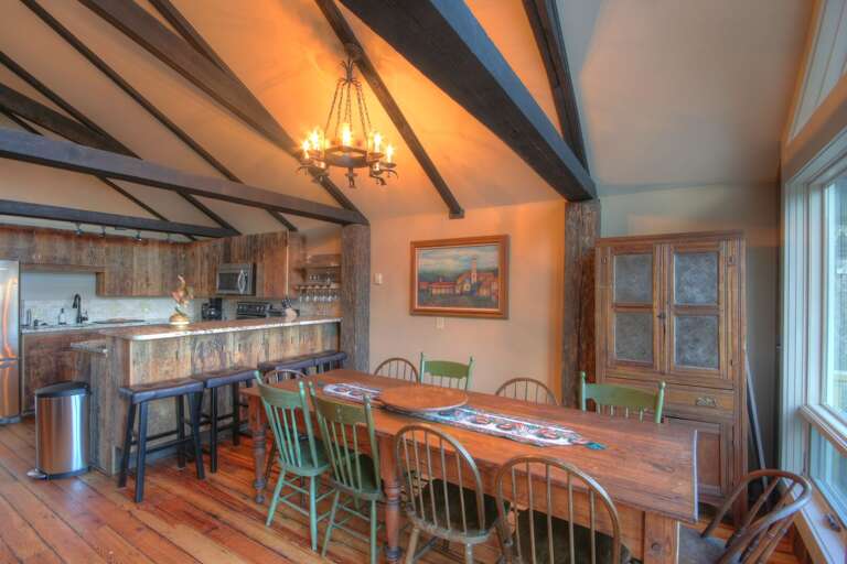 Majestic Mountain Haus Dining Area Seats 14 - ten at table, four at bar - More Dining Options Downstairs