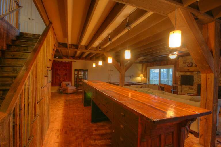 Majestic Mountain Haus One-of-a-kind 200 year-old Lacquered Wood Bar