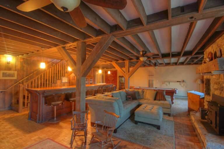 Majestic Mountain Haus Lower Level Den, Game Room, Media Room (Shuffleboard Table is no longer available)