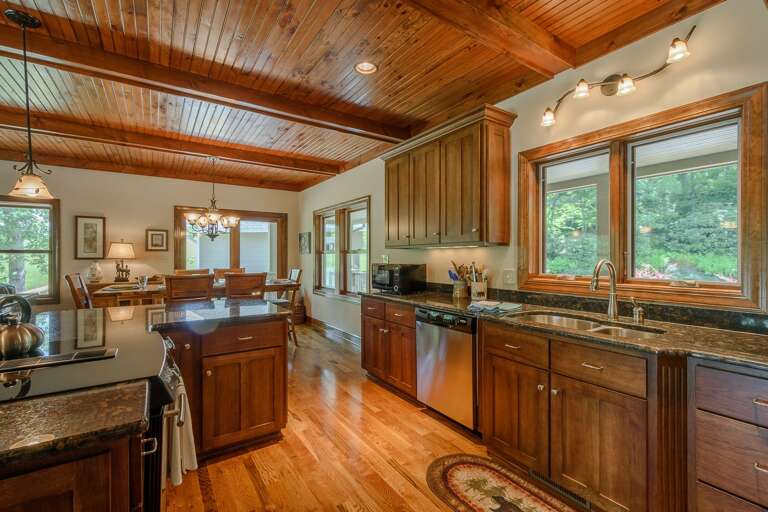 Large Kitchen with Granite Countertops