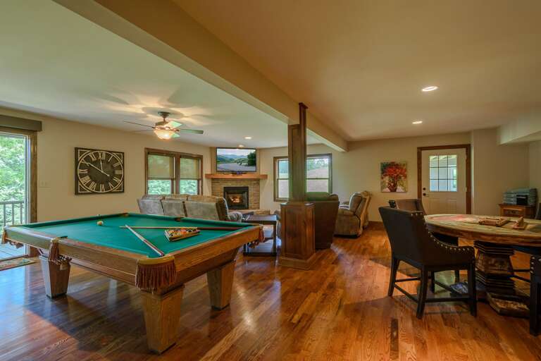 Pool Table Located in Lower Level Den