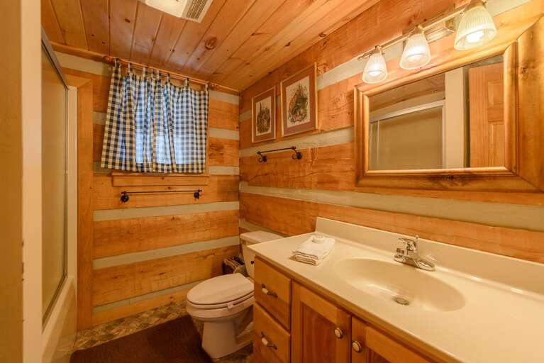 Hall Bathroom on Main Level with Shower