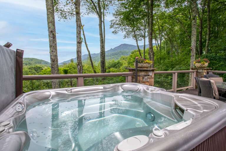 Enjoy the Hot Tub and Mountain Views