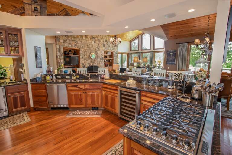 Large Kitchen with Stainless Steel Appliances