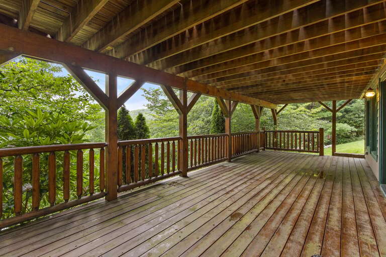 Looking at the Front from the Covered Lower Level Deck