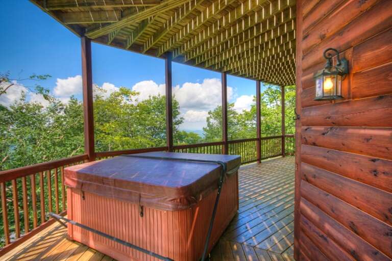 Hot Tub on Lower Level Covered Deck Hot Tub on Lower Level Covered Deck