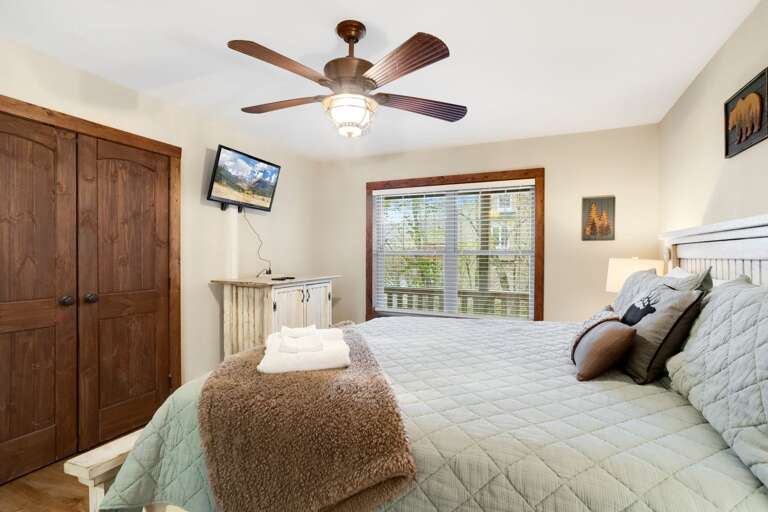 King Master Bedroom with HD Smart TV