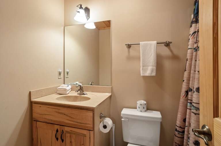 Upper Level Hallway Bathroom with Tub and Shower Combo Upper Level Hallway Bathroom with Tub and Shower Combo