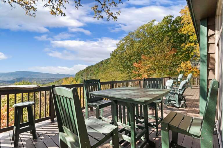 Bistro Table on the Main Level Deck Bistro Table on the Main Level Deck