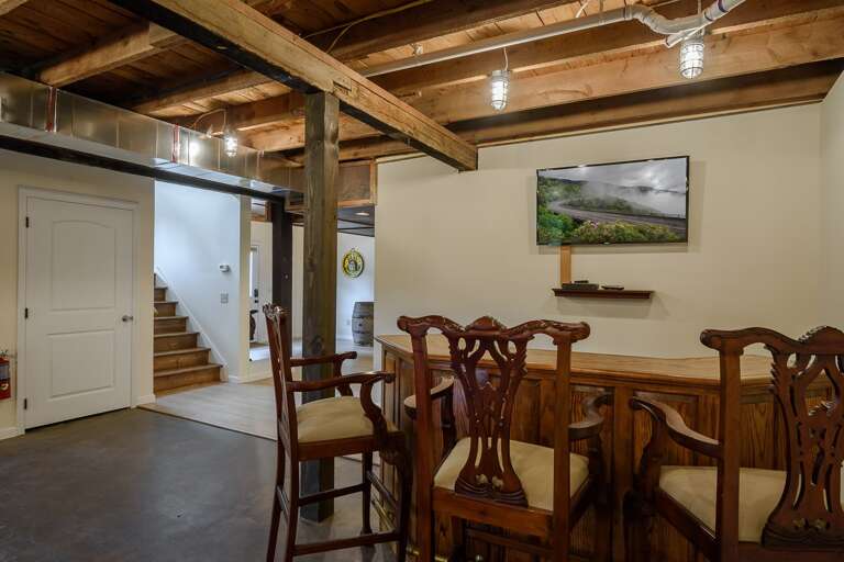 Bar with TV in Downstairs Den Bar with TV in Downstairs Den
