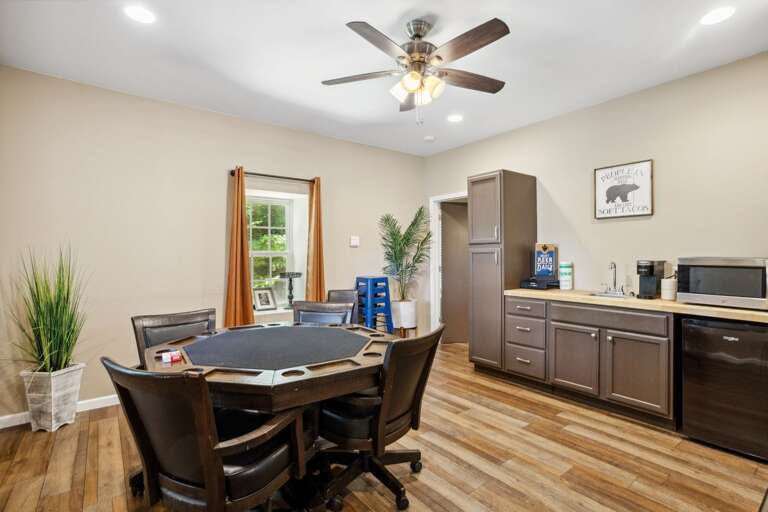 Card Table and Kitchenette in the Family Room Card Table and Kitchenette in the Family Room