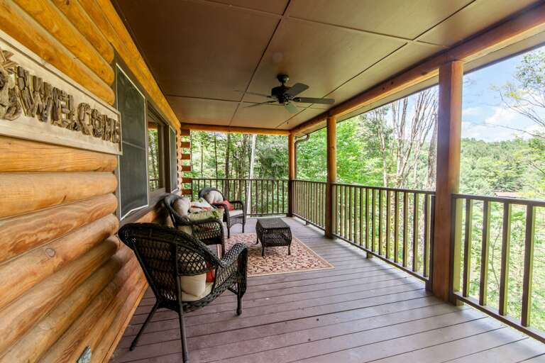 Covered Front Porch Overlooking the New River Covered Front Porch Overlooking the New River