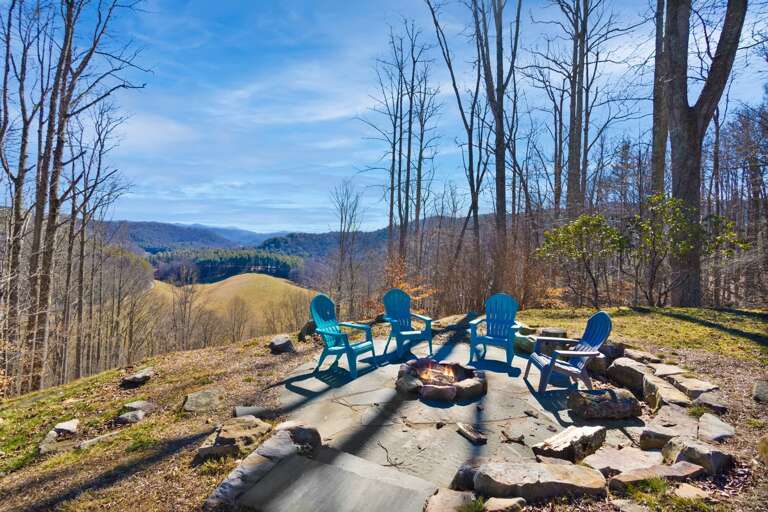 Fire Pit Looking Over the Long Range Mountain View