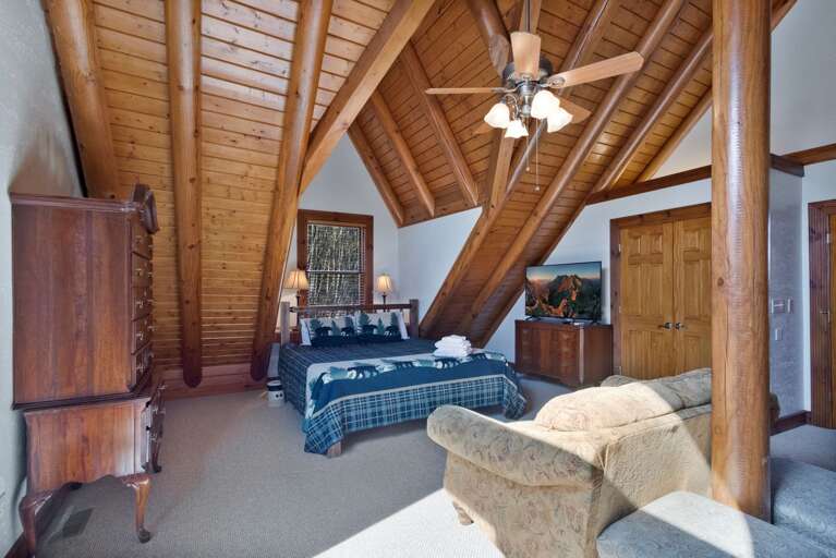 King Bed and Private Ensuite Bathroom in the Master Bedroom