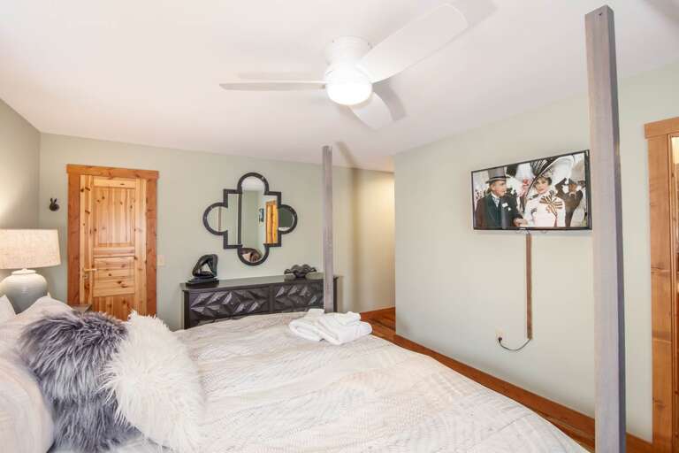 Primary King Suite on Main Level with HD Smart TV Primary King Suite on Main Level with HD Smart TV
