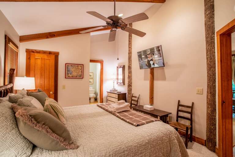 TV in the King Bedroom with Full Private Bathroom