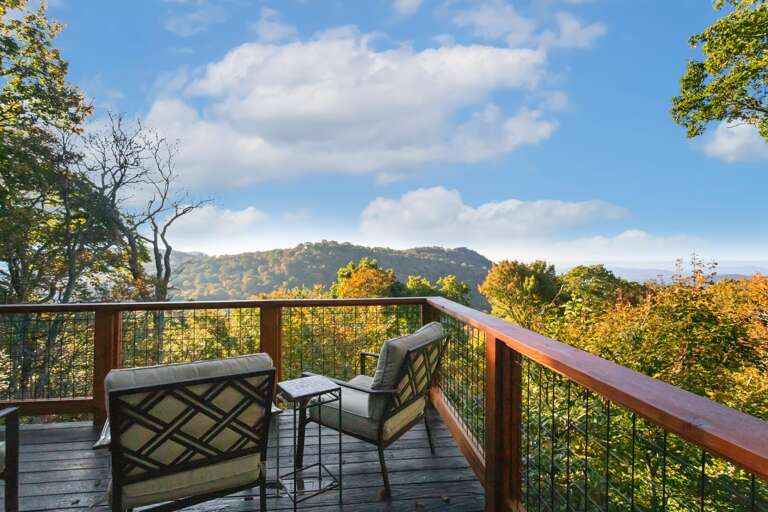 Main Level Deck Accessible from the Den with Big Views