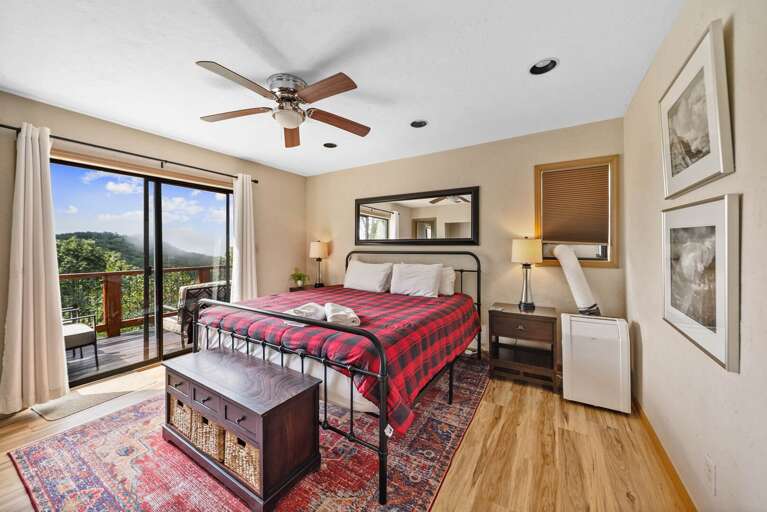 Master Suite on Main Level with Views, King Bed, and Ensuite Bathroom