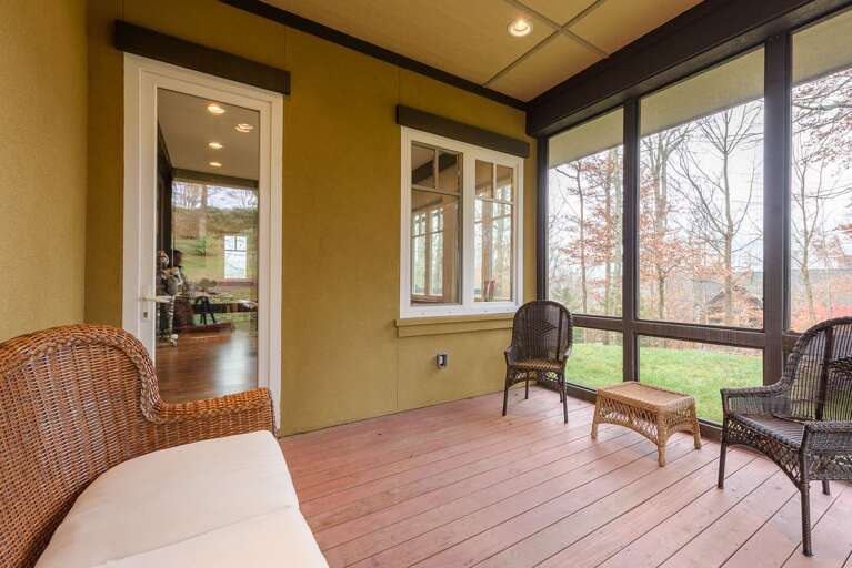 Screened-in Porch on Quiet Corner of Main Level Screened-in Porch on Quiet Corner of Main Level