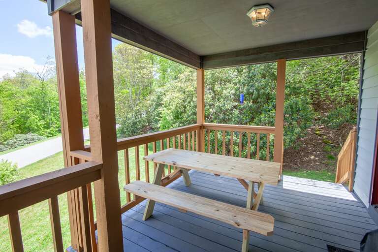 Picnic Table on Porch