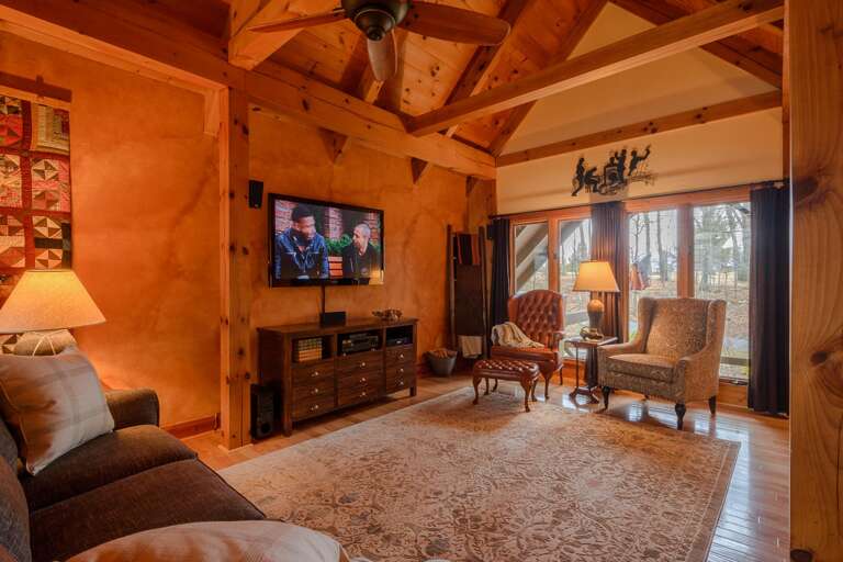 Den with TV and Comfy Seating