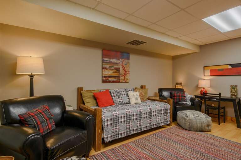 Lower Level Living Area with Daybed
