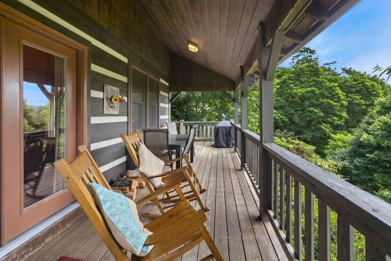 Outdoor Seating and Dining on the Deck with a Gas Grill