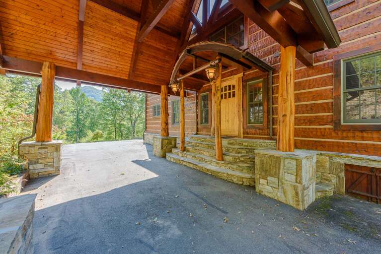 Porte-Cochere with Easy Access to Front Door