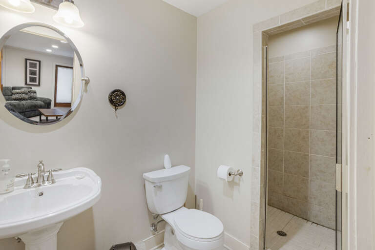 Full Bathroom Downstairs with Shower