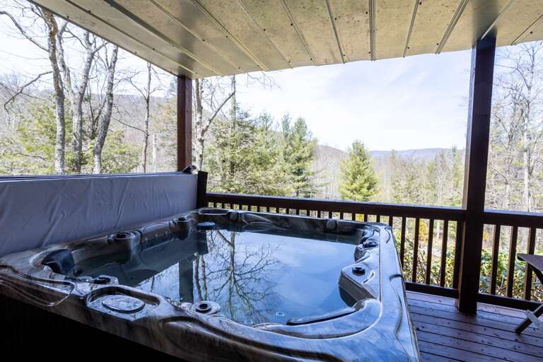 Hot Tub on Lower Rear Deck with Mountain Views!