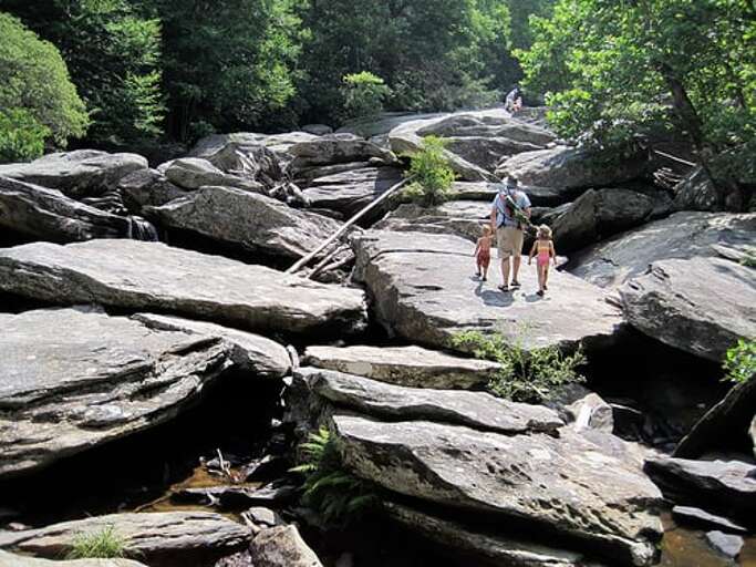 Hike, Climb, and Swim at Hebron Rock Colony. Located along the Boone Fork Trail.