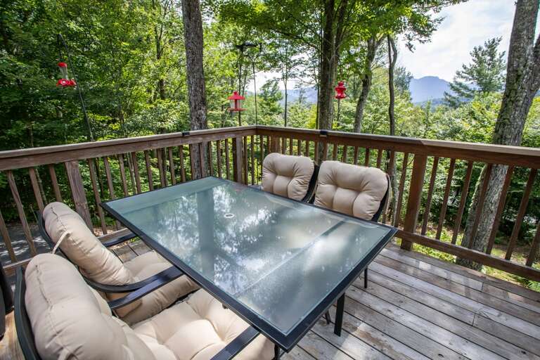 Outdoor Dining on Back Deck with Mountain Views! Outdoor Dining on Back Deck with Mountain Views!