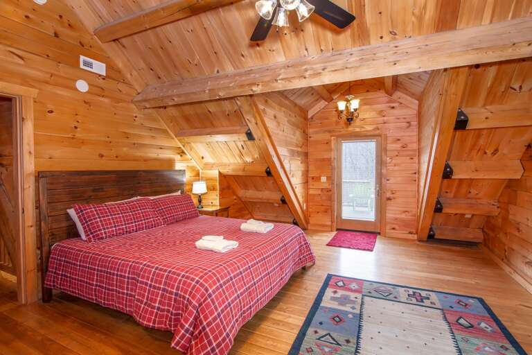 Twin Hollows Master bedroom with private deck access Twin Hollows Master bedroom with private deck access