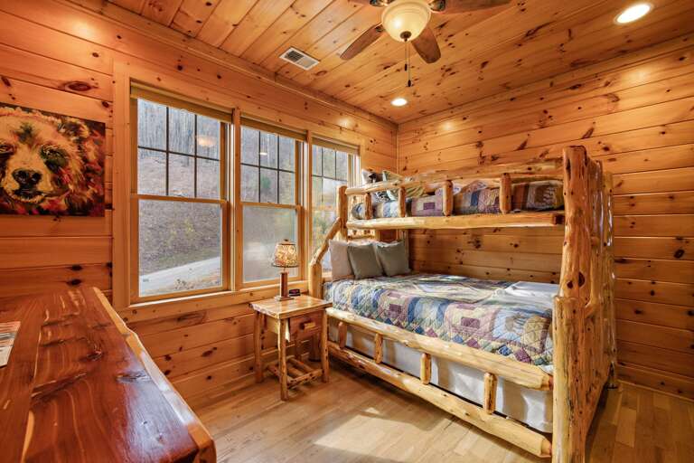 Bunk bed in second upstairs bedroom