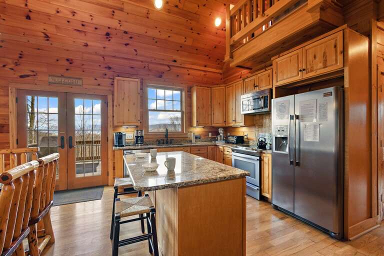 Valle Crucis Overlook Kitchen with wonderful view