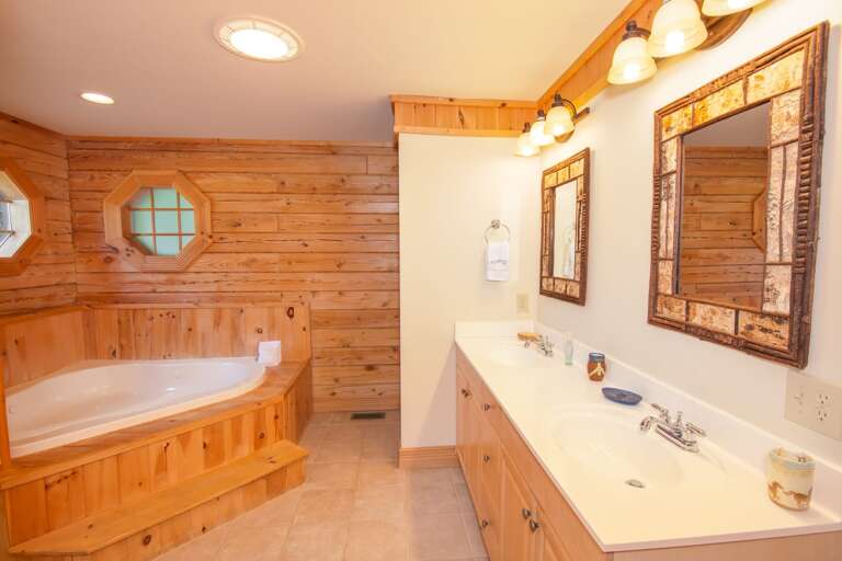 Master Bathroom with Jetted Tub and Separate Shower