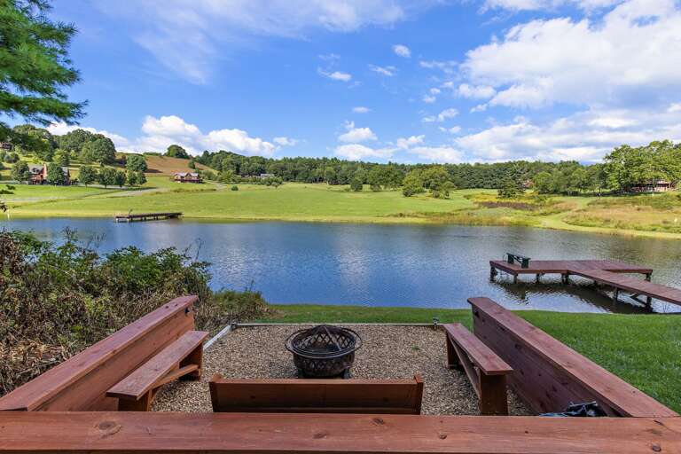 Water Side Fire Pit and Private Dock